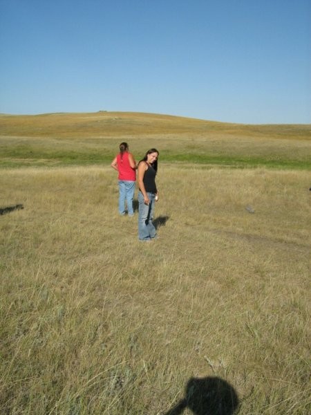 Kristi and Alicia - and a shadow of a mistery man wearing hat