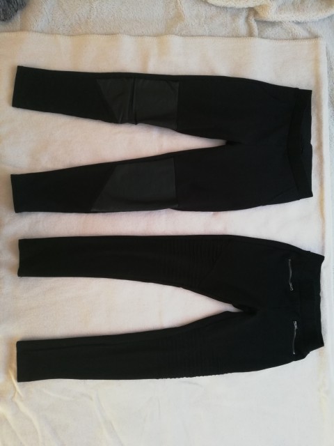 Črne jeggins hlače, 146-152, 4 eur oboje