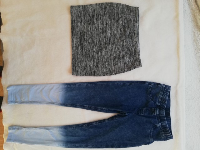 Pajkice jeggins in mini krilo, 2 eur oboje