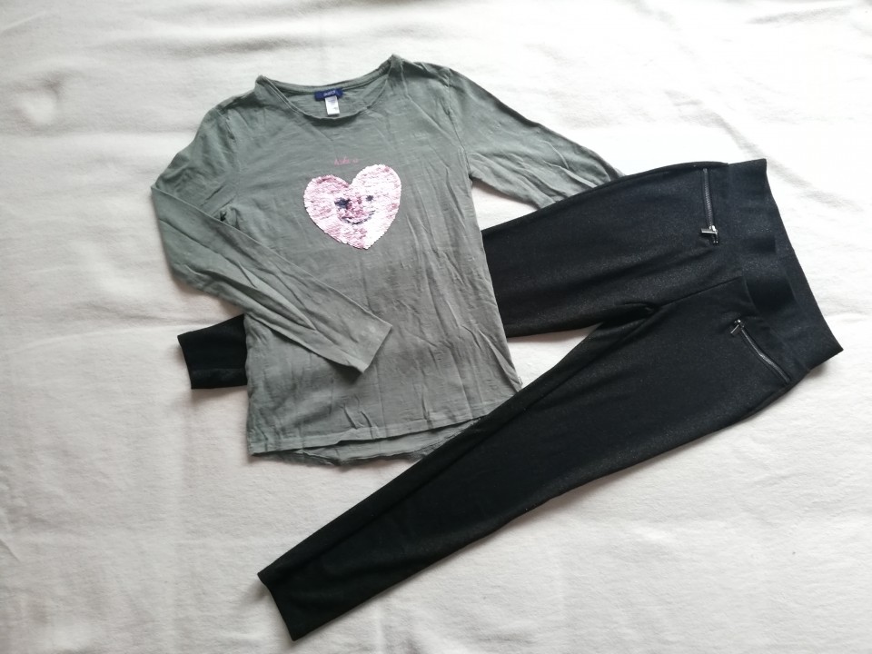 Okaidi in C&A jeggins, 152, skupaj 5 eur
