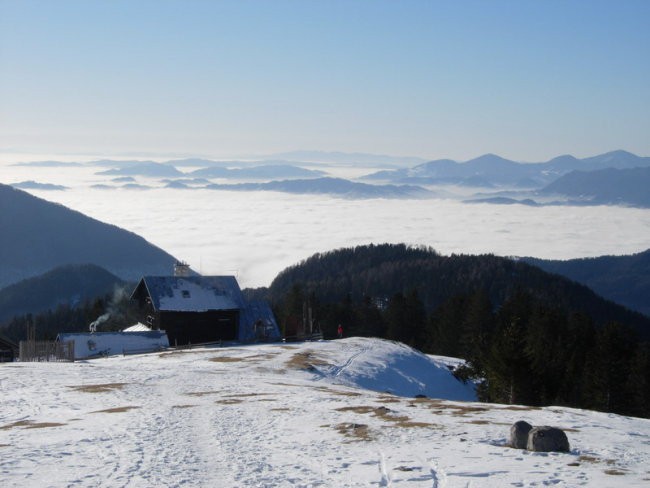 Na Kofcah ni bilo veliko snega. Je bilo pa toliko lepše vreme.