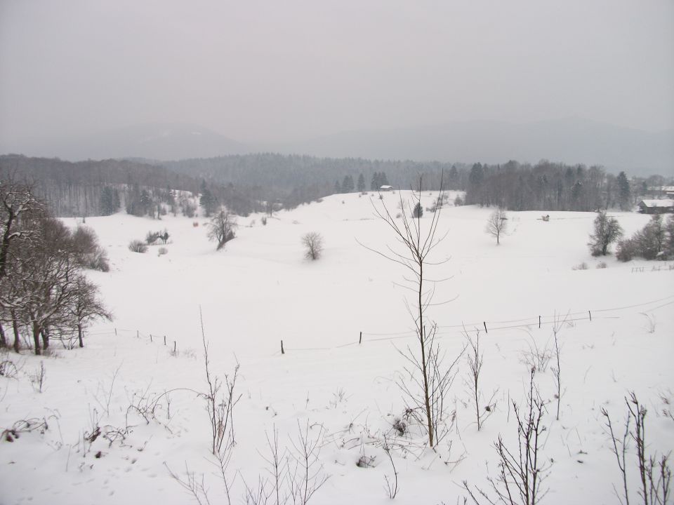 SONČNI ZAHOD NA BRINOVKI POZIMI - foto povečava