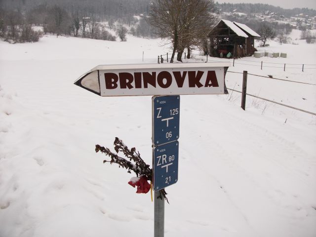 SONČNI ZAHOD NA BRINOVKI POZIMI - foto