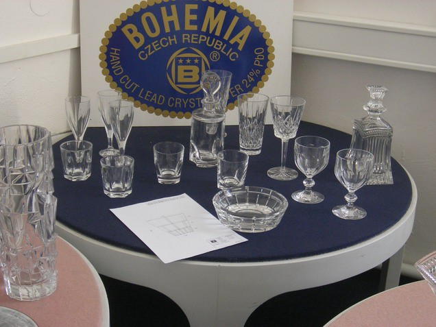 Nekaj izdelkov steklarne Bohemia.