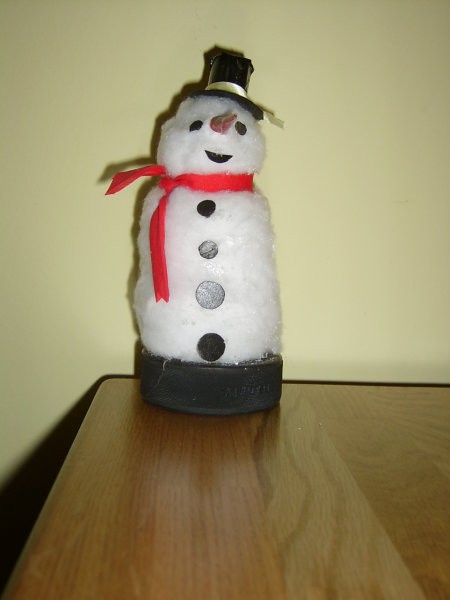 Snežak je pripotoval iz Hrušice, naredila Lidija.