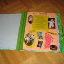 Samo za vzorec sem vstavila en list kolažnega albuma. List se po eni strani (prbl. 1 cm)  