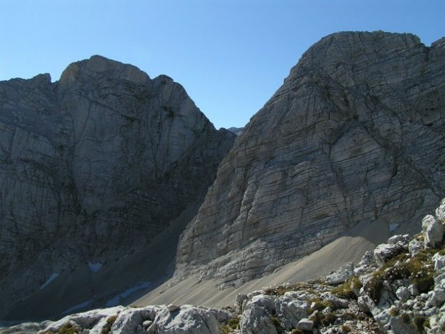 Oba osvojena vrhova, levo Stenar, desno Križ
