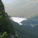 Pogled na Bohinjsko jezero zvečer nekje s sredine Komarče