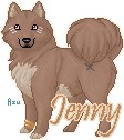 Jenny's fursona as a samoyed