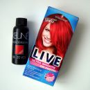 Barva za lase Schwarzkopf LIVE 092 PillarBoxRED + KEUNE hidrogen 6% (a)