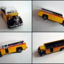Retro maketa avtomobilček - avtobus MALTA BUS Valletta 1:64, yellow (a)
