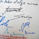 1X BAND kartica s posvetilom in podpisi vseh članov skupine, 1993 (b)