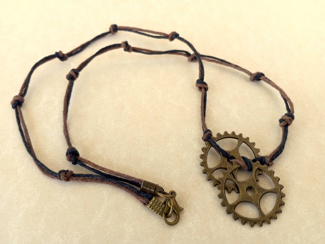 Steampunk 3v1: verižica-zapestnica-anklet, nenoošeno (b)