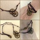Steampunk 3v1: verižica-zapestnica-anklet, nenošeno (a)