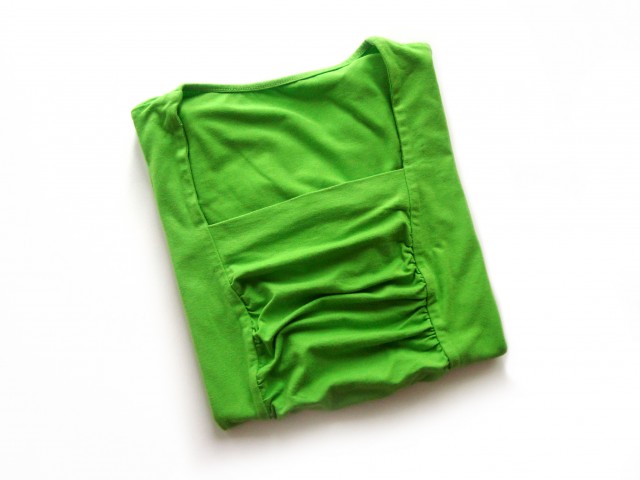Zelena majica s kvadratnim izrezom, M (b)