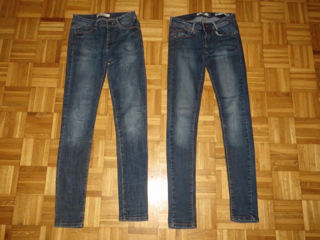 Dvoje jeans hlače Bershka št 158 zelo lepe - 6 eur za kos