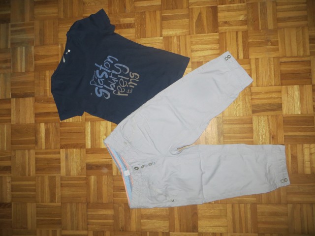 Tričetrt hlače S Oliver 158 ter majčka Tom taylor S - komplet 5,5 eur