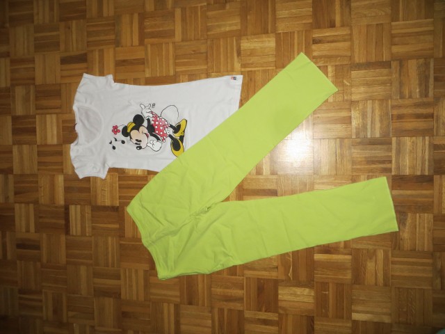 Poletni komplet benetton in noname majica št 164 - cena kompleta 2 eur