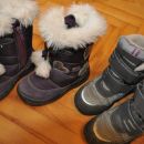 Zimski škornji Sivo vijolične barve na desni strani za 10 eur.