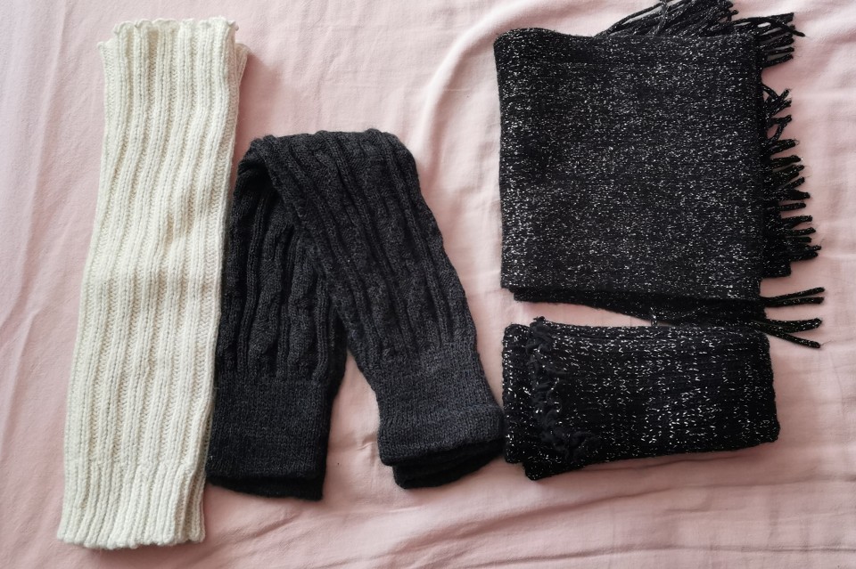 Gamaše, šal - komplet super ohranjeno - foto povečava