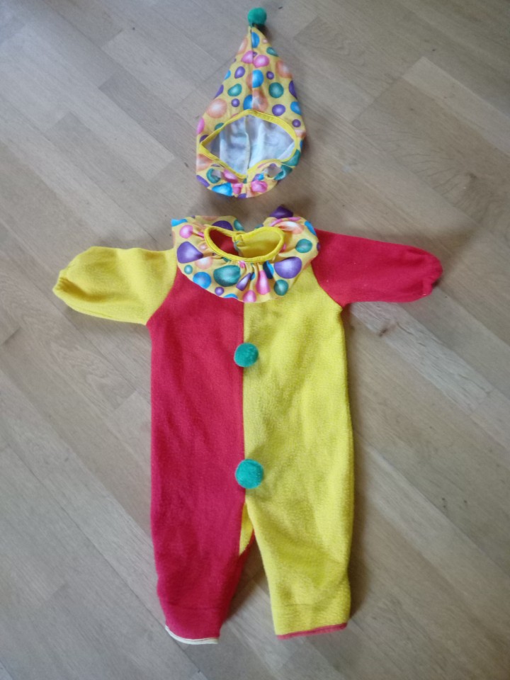 Pustni kostum pajac za dojencka - foto povečava