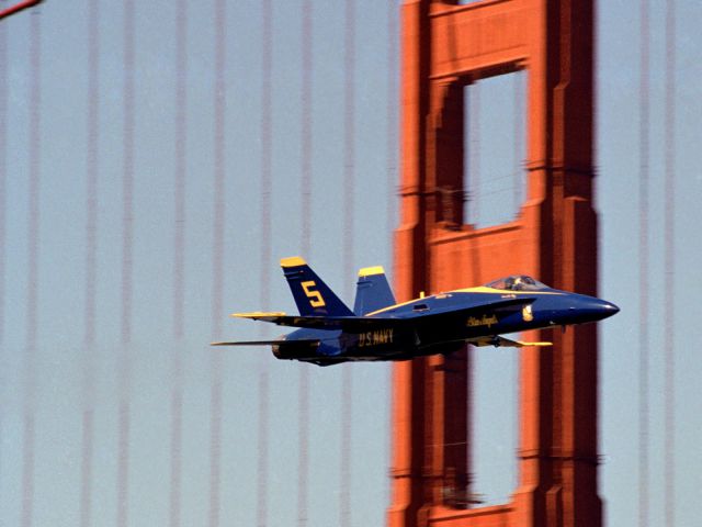 California - Blue Angel and the Golden Gate, San Francisco