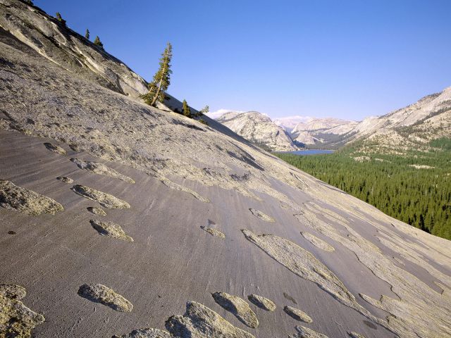 California - Glaciated Slopes, Yosemite