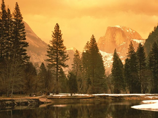 California - Half Dome and the Merced River, Yosemite National Park