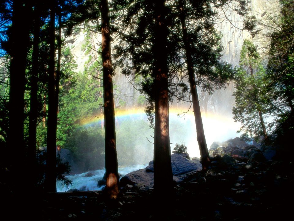California - Misty Rainbow, Yosemite National Park