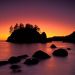 California - Seastacks Silhouetted at Sunset, Trinidad