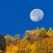 Colorado - Moon Setting at First Light, Crested Butte