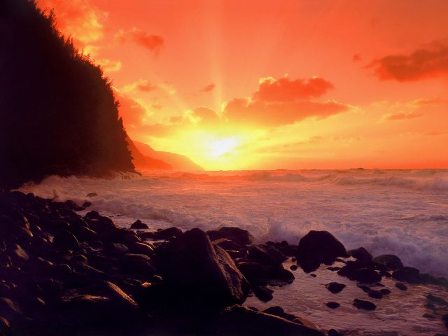 Hawaii - Na Pali Sunset, Kauai