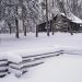 Indiana - Rustic Cabin in Winter, Brown County State Park