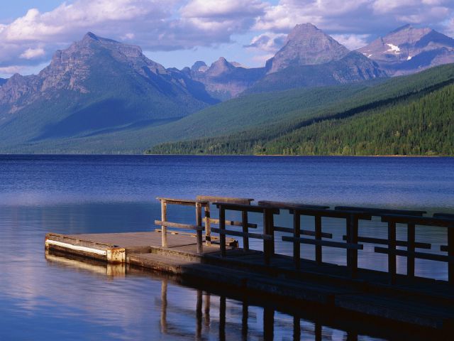 Montana - Boat Dock, Lake McDonald, Glacier National Park