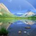 Montana - Rainbow Reflections, Swiftcurrent Lake, Glacier National Park