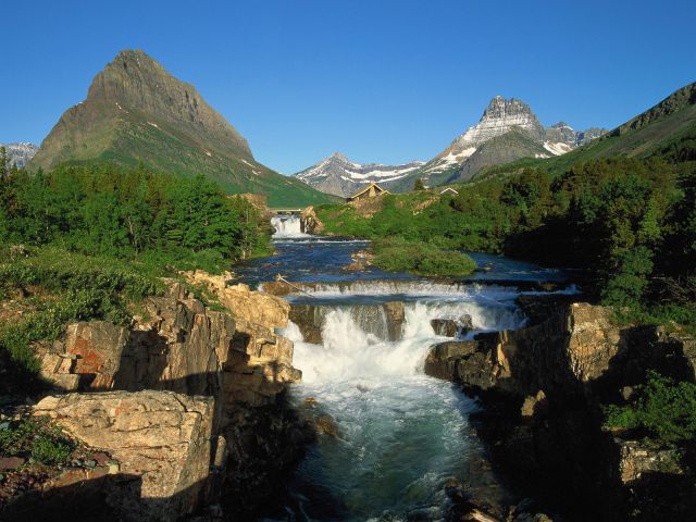 Montana - Swiftcurrent Creek and Grinnell Point, Glacier National Park