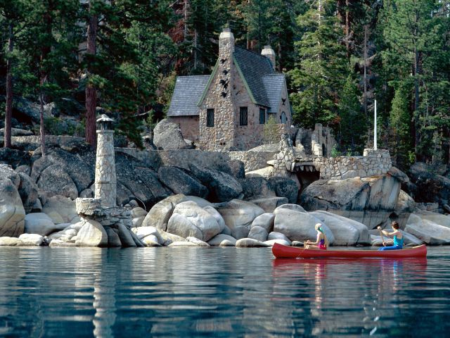 Nebraska - Sight Seeing by Canoe, Lake Tahoe