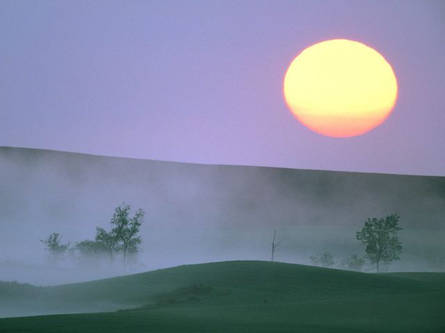 North Dakota - Misty Sunrise