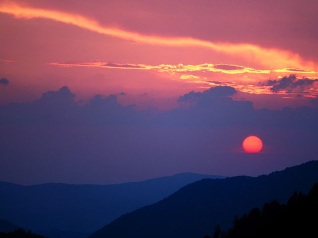 Tennessee - Smoky Mountain Sunset, Morton's Overlook
