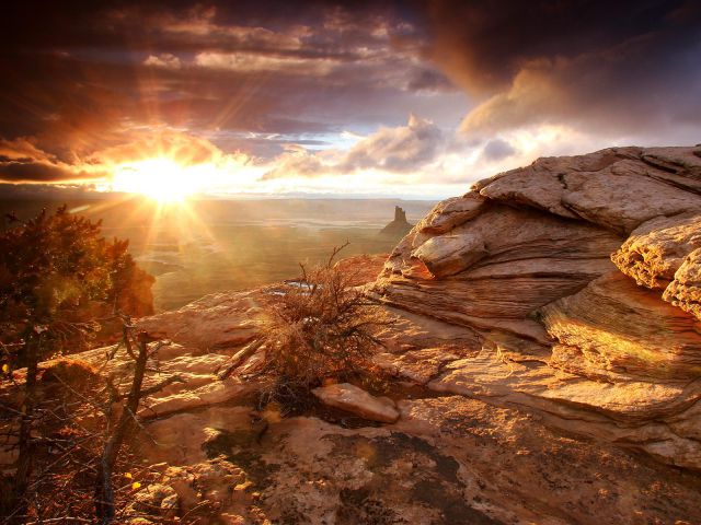 Utah - Day's End, Candlestick Tower Overlook, Canyonlands National Park