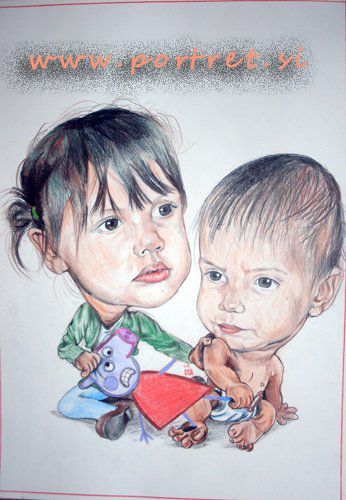 Karikatura bratca in sestrice