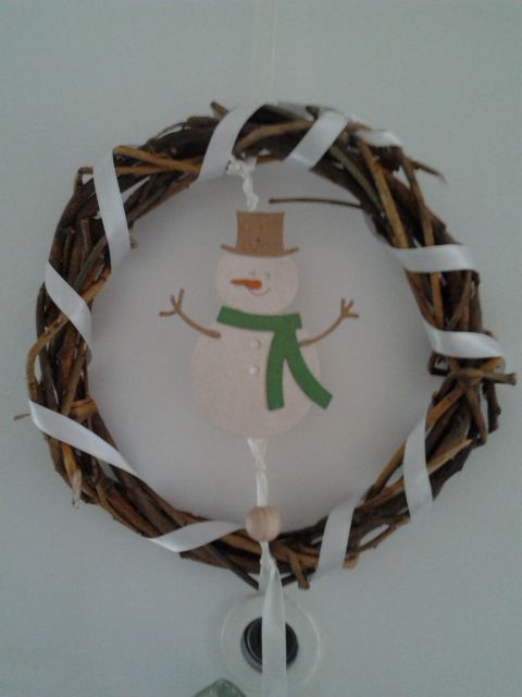 Snowman winter's wreath