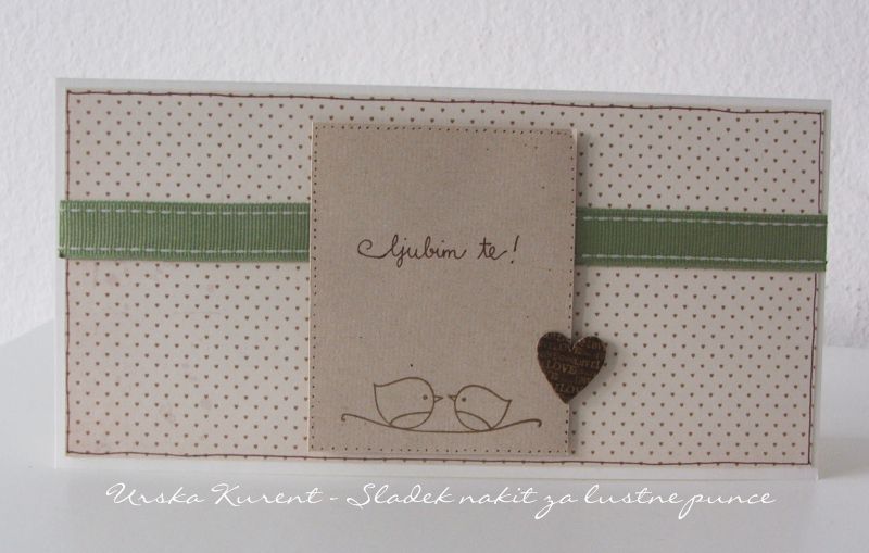 small birds valentine's day card (chipboard heart)