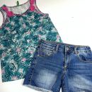 Benetton majčka vel.130,kratke hlače vel.134-10 €