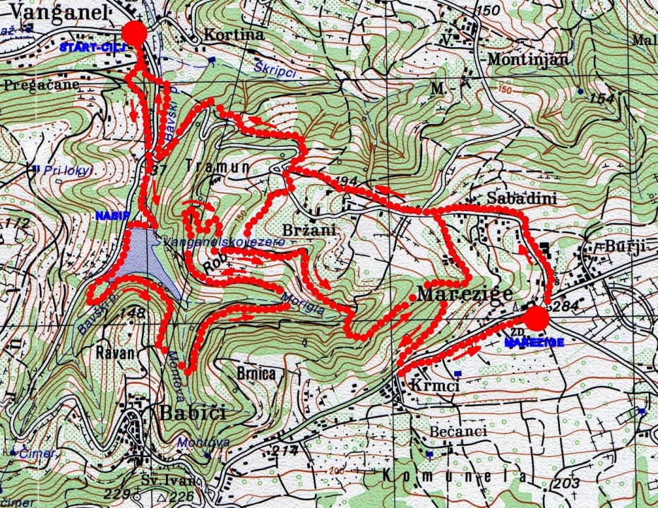 POT ZA SRCE: .VANGANEL-VANGANELSKO JEZERO-MAREZIGE-VANGANEL