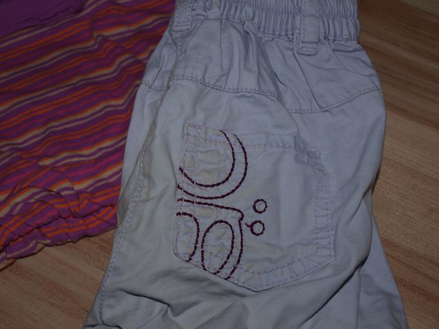 OBAIBI tričetrt hlače in majčka-tunika št.68 (realno74) 6€