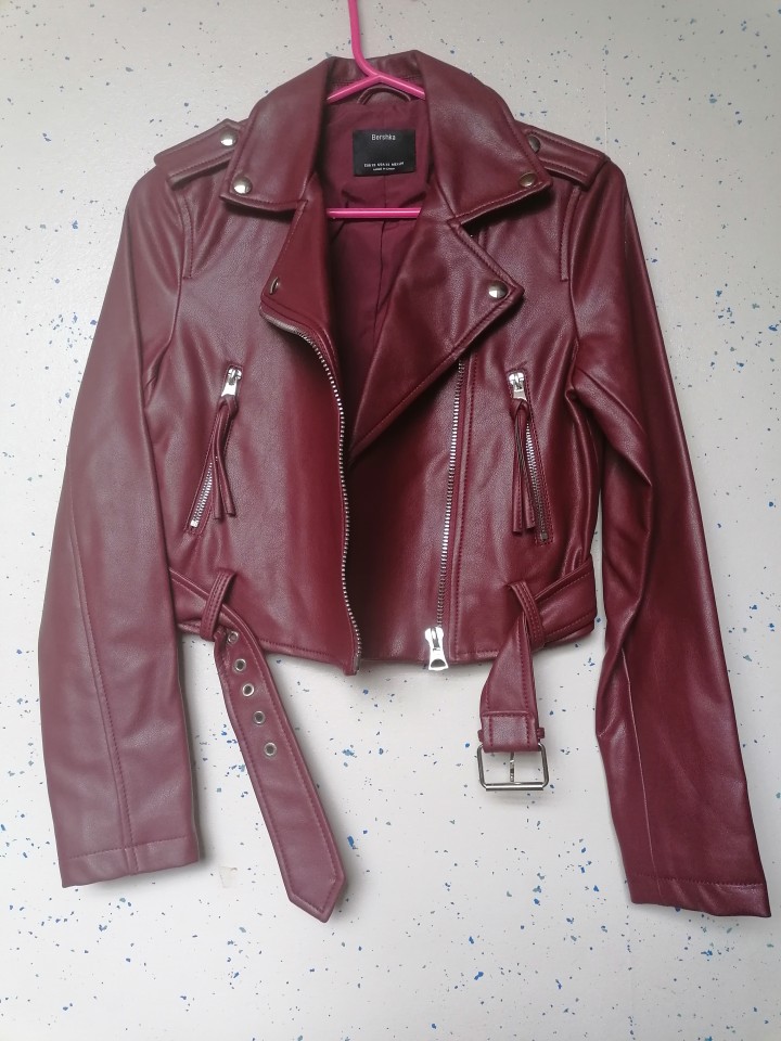 Bordo usnjena jakna xs 20€ - foto povečava