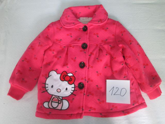 Roza plašč za deklico Hello Kitty, velikost 120, cena 15 evrov