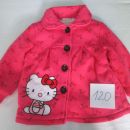 roza plašč za deklico Hello Kitty, velikost 120, cena 15 evrov