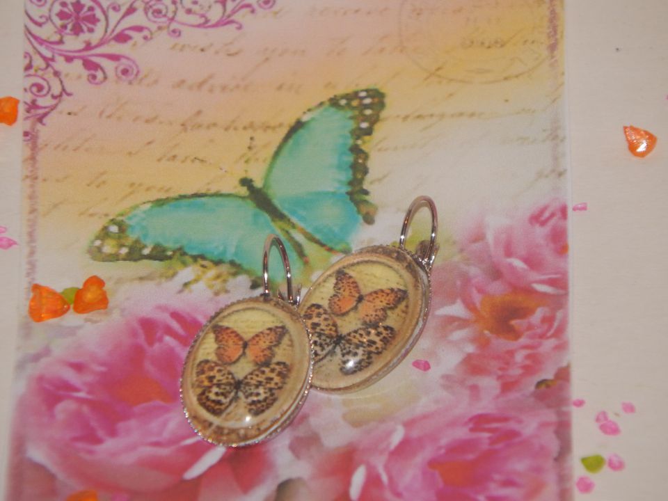 Novi uhani -vintage metulji - foto povečava